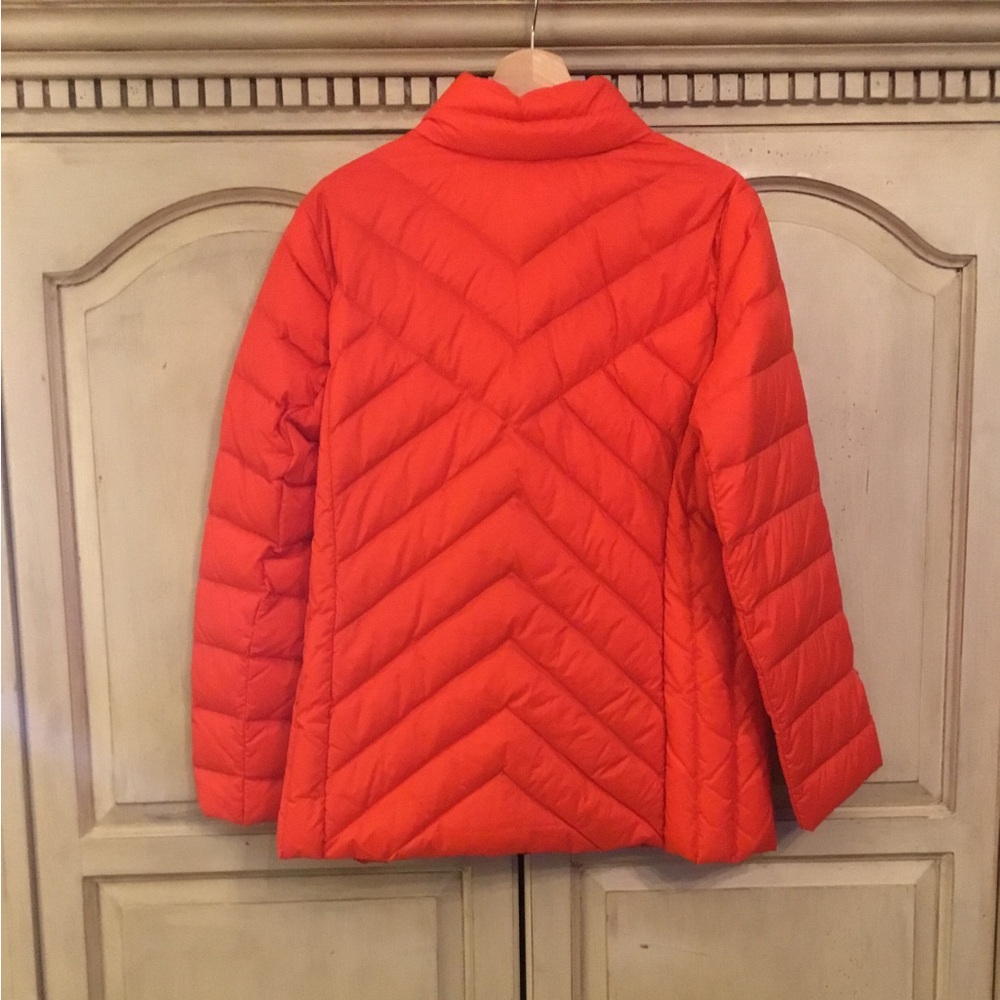 Talbots Women's Orange Puffer Jacket Size 1x - Picture 2 of 3